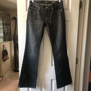 NWOT: TALL 7 For All Mankind Bootcut Jeans - Faded Black RInse Wash 29 x 34.5